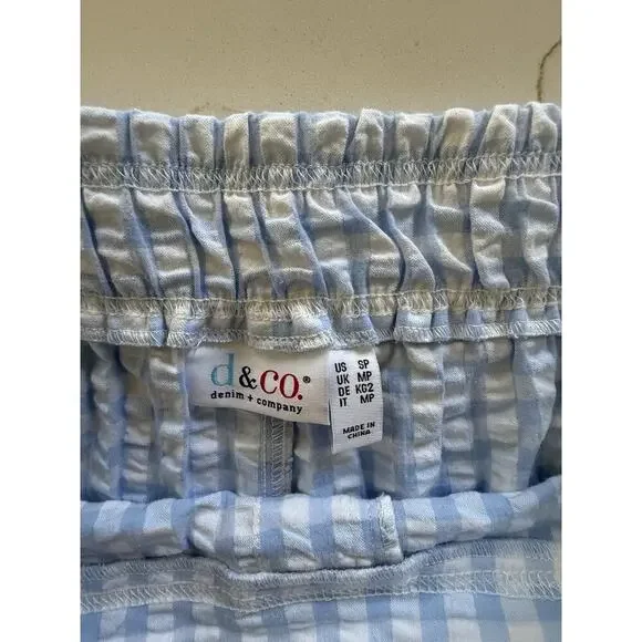 Seersucker Womens Bermuda Shorts D&CO Denim And Company Striped Size SP Pockets - Picture 7 of 9